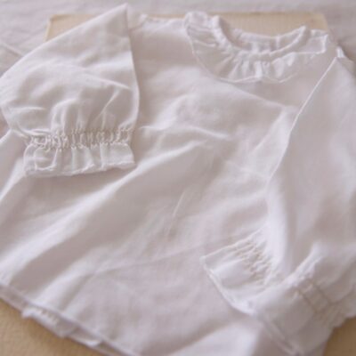 Vintage childrens blouse with lace collar