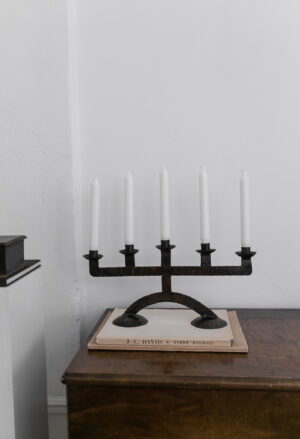 Five-armed candle holder