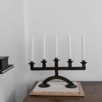 Five-armed candle holder