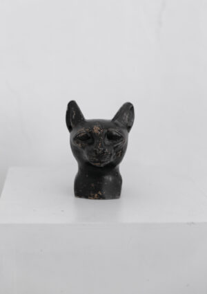 Black sfinx sculpture