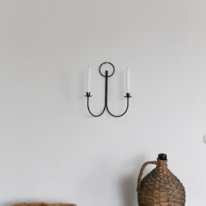 Minimalistic wall-mount candle holder