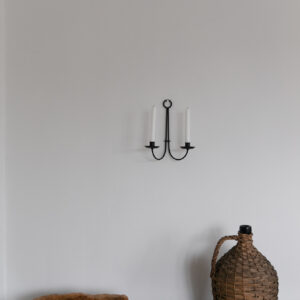 Artisanal wall-mount candle holder