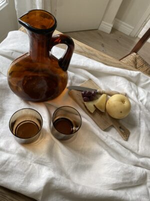 Hand-blown Amber Glass Pitcher - Image 5
