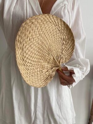 Hand-woven straw fan - Image 5