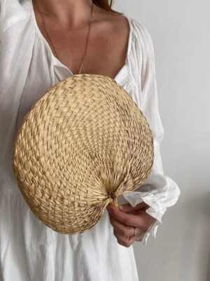 Hand-woven straw fan - Image 7