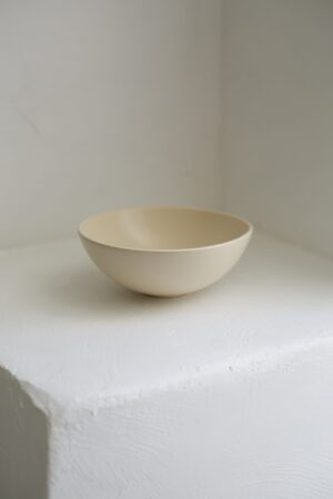 Cream colored ceramic bowl