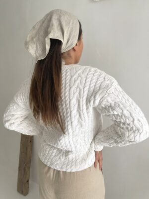 Cotton cable knit pull-over - Image 4