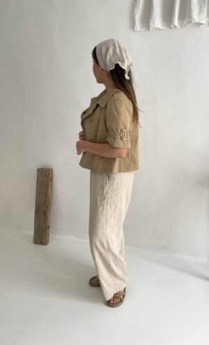 Cropped trench coat