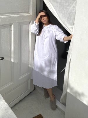 White sleeper dress