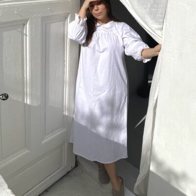 White sleeper dress