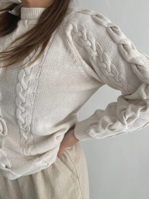Cotton cable knit sweater - Image 8