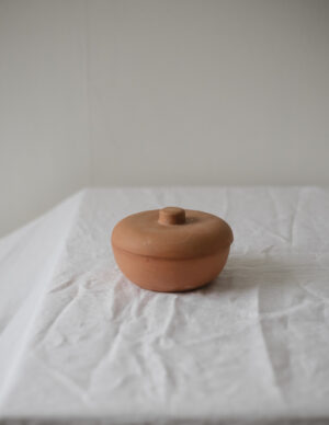 Rustic terracotta butter pot