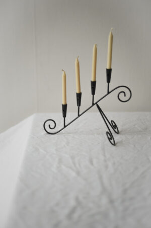 Delicate black candle holder - Image 2