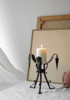 Cast Iron Mid century brutalist-style candleholder - Image 4