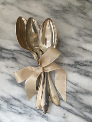 Vintage silver dinner spoons