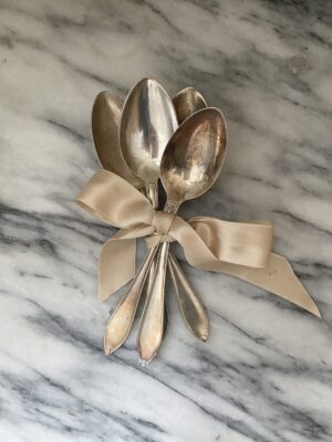 Vintage silver dinner spoons smaller