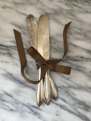 Vintage silver dinner knives