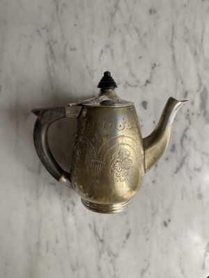 Vintage three-piece silver plated tea set - Image 7