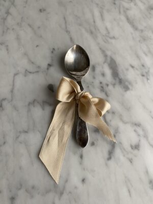 Vintage sugar spoon in silver