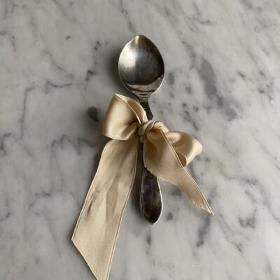 Vintage sugar spoon in silver