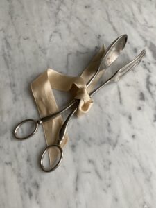 Vintage serving spoon in silver