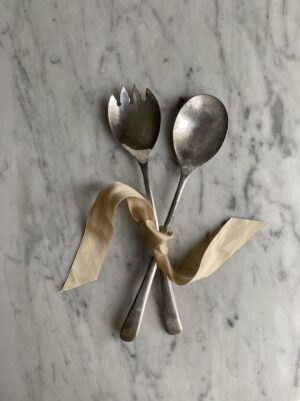 Vintage silver serving spoons