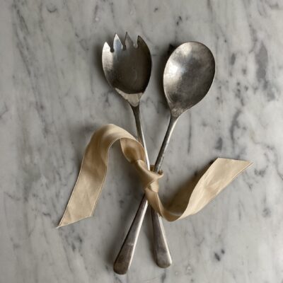 Vintage silver serving spoons