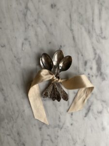 Vintage silver decorative coffee spoons