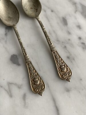 Vintage silver decorative tea spoons - Image 3