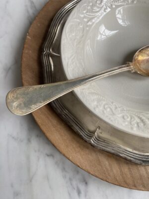 Small vintage silver plate with patina - Image 2