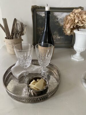 Set of four vintage french wine glasses - Image 3