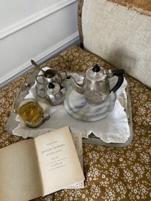 Vintage three-piece silver plated tea set