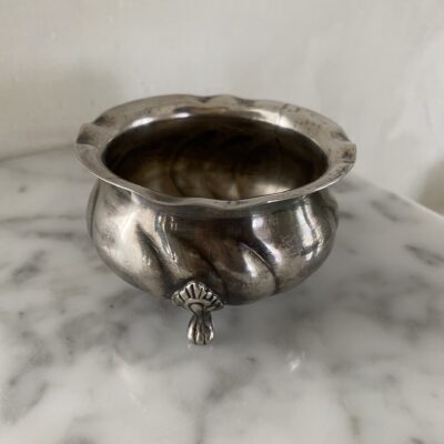 Vintage silver dish thre legged