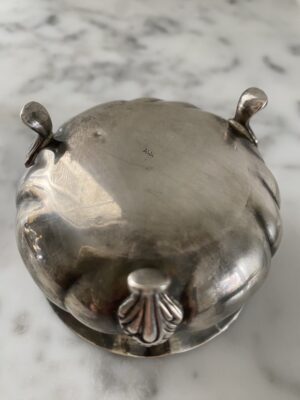Vintage silver dish thre legged - Image 3