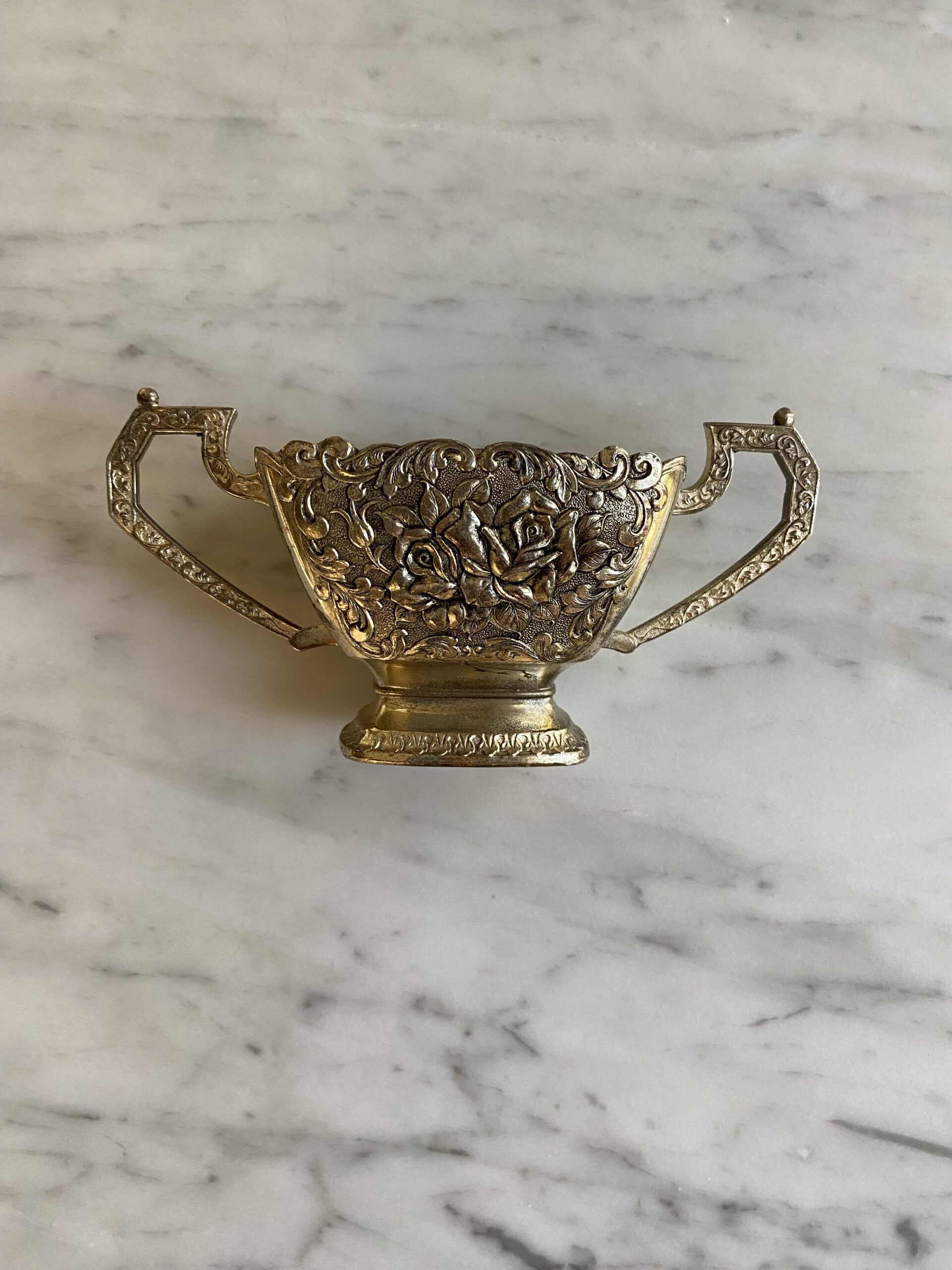 Vintage silver sugar bowl