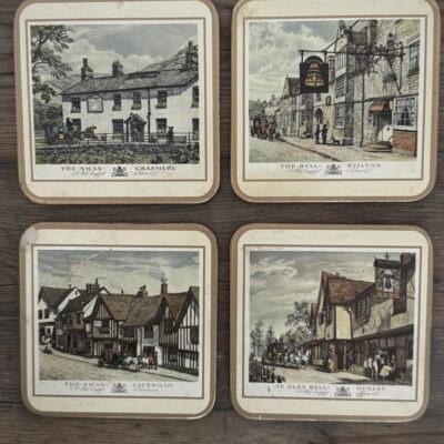 Vintage Pimpernel old english inns Cork-backed Coasters Set of 4