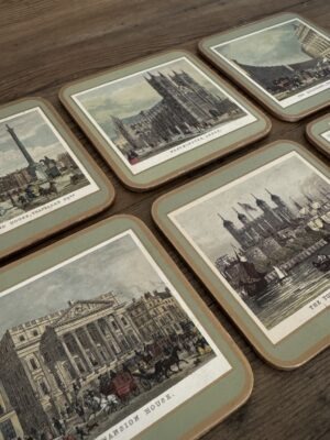 Vintage Pimpernel London Scenes Cork-backed Coasters Set of 6 - Image 2