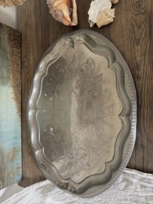 Large 1900 silver tray