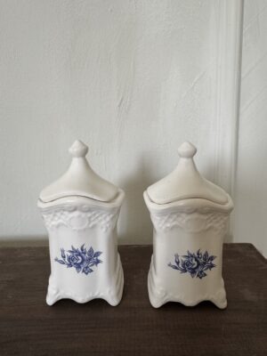 Blue and White Spice Jar Canister Set