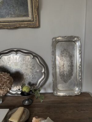 Large 1900 silver tray - Image 2