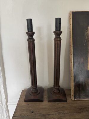 Classic wooden column Table lamps