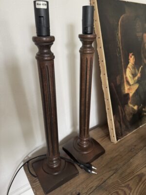Classic wooden column Table lamps - Image 3