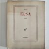Elsa Poesie Gallimard. French Edition. Louis Aragon