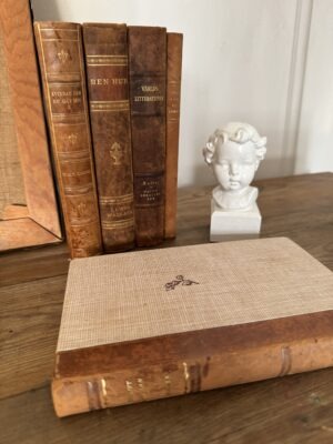 Antique leather books mixed bundle - Image 4