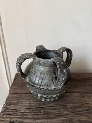 Antique pottery Brutalist bowl