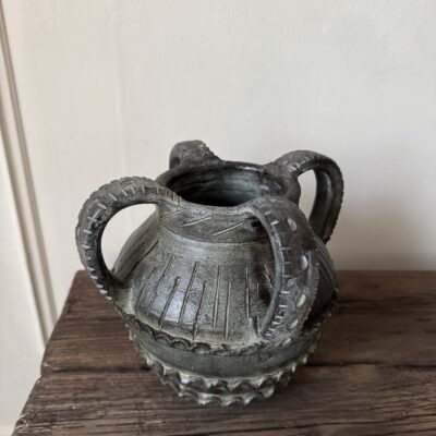 Antique pottery Brutalist bowl