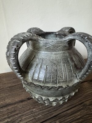 Antique pottery Brutalist bowl - Image 2