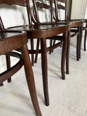 4 classic bentwood café chairs - Image 4