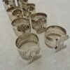 Vintage silver napkin rings with bow