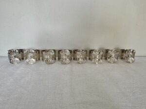 Vintage silver napkin rings with bow - Image 3